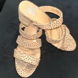 Cheetah print Strappy Sandals - Tan